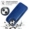 thumbnail image 3 of Allytech Slim Wallet Case for iPhone 15 Plus, Flip PU Leather Kickstand Card Slots Case, Double Magnetic Buttons Shockproof Full Body Protection Durable Case for Women Men - Darkblue, 3 of 10