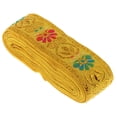 thumbnail image 4 of 7M (45mm/1.77inch) Jacquard Ribbon Woven Border Sew Ribbon Crafts Decor - Yellow, 4 of 8