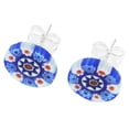 thumbnail image 5 of GlassOfVenice Murano Glass Millefiori Stud Earrings - Round, 5 of 5