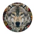thumbnail image 4 of Orinice Wolf Flowers Art Round Table Cover Stain Resistant Washable Indoor Outdoor Tablecloth Kitchen Dining Wedding Parties 100% Polyester Fiber 42-46, 4 of 8