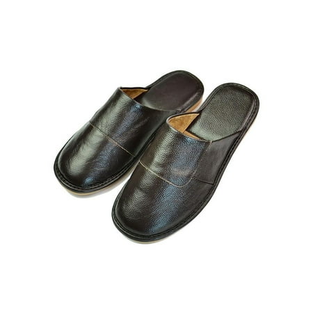 

Daeful Men s Leather Slippers Slip On House Shoes Moccasins Size 3-10