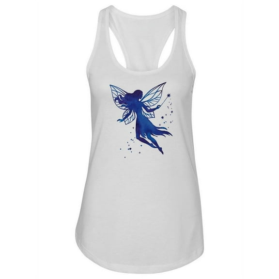 Blue Fairy Silhouette Tank Women -Image by Shutterstock, Female x-Large