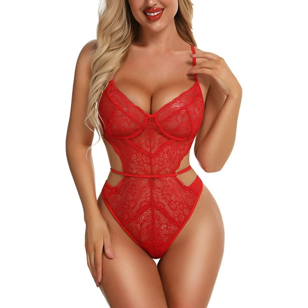 Women's crotchless lingerie sexy elegant deep V lace tights