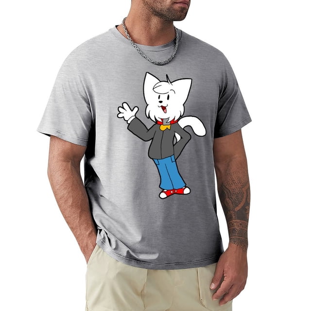 Catface-Camiseta con diseño de cuerpo completo camiseta de verano de secado rápido para hombre