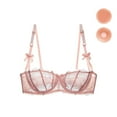 thumbnail image 1 of Soutien-gorge Balconnet en Dentelle Non Doublé Demi-Cup avec Armature et Couvercle Adhésif Réutilisable, 1 of 4