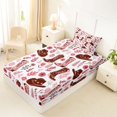 thumbnail image 4 of Homewish Cowgirl Hat Boots Twin Sheets,Romantic Floral Plants Bedding,Pink Brown,3pcs,1 Fitted Sheet and 1 Pillowcase, 4 of 6