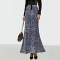 thumbnail image 2 of QHFBli Women's Sequin Fishtail Skirt High Waist Shiny Long Maxi Skirts, 2 of 5