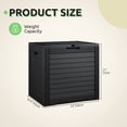thumbnail image 2 of Uforic 35 Gallon Resin Outdoor Storage Box, Waterproof Lockable Deck Box & Package Delivery Box for Patio, Garden & Pool Storage, Black, 2 of 8