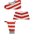 thumbnail image 5 of Unique Bargains Women's Family Pajama Striped Xmas Christmas Matching Sleepwear Set XS Red Women's, 5 of 6