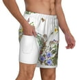 thumbnail image 3 of Gaeub Herbs and Wildflowers Mens Swim Trunks Stretch Beach Shorts Quick Dry for Men Swim Shorts Swimwear with Pockets- Medium, 3 of 9