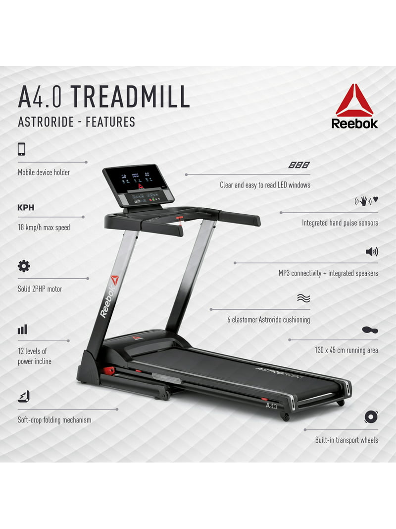 Reebok A4.0 Home Workout 2 HP Treadmill Console, Silver - Walmart.com
