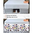 thumbnail image 7 of Butterfly Print Wrap Around Bed Skirts for California King Bed 18" Drop,Bed Skirt with Adjustable Elastic Belt Dust Ruffle Bed Valance for Bedroom Hotel Luxury Modern Colorful Animals Bed Frame Cover, 7 of 7