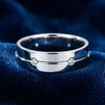 thumbnail image 5 of Pompeii Mens Comfort Fit Bezel Diamond Wedding 14K White Gold Band Ring (G/H,SI), 5 of 6
