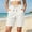 White, variant on WPPGONE Womens Beach Shorts Elastic Waisted Drawstring Soft Wide Leg Straight Loose Fit Bottoms Summer Casual Fashion Vacation Shorts with Pockets