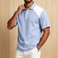 thumbnail image 6 of Trgacdwlo Cotton Linen Men Polo Shirts Color Block Raglan Men's Shirts Short Sleeve Summer Lightweight Moisture Wicking Golf Polo Shirt Men, 6 of 7