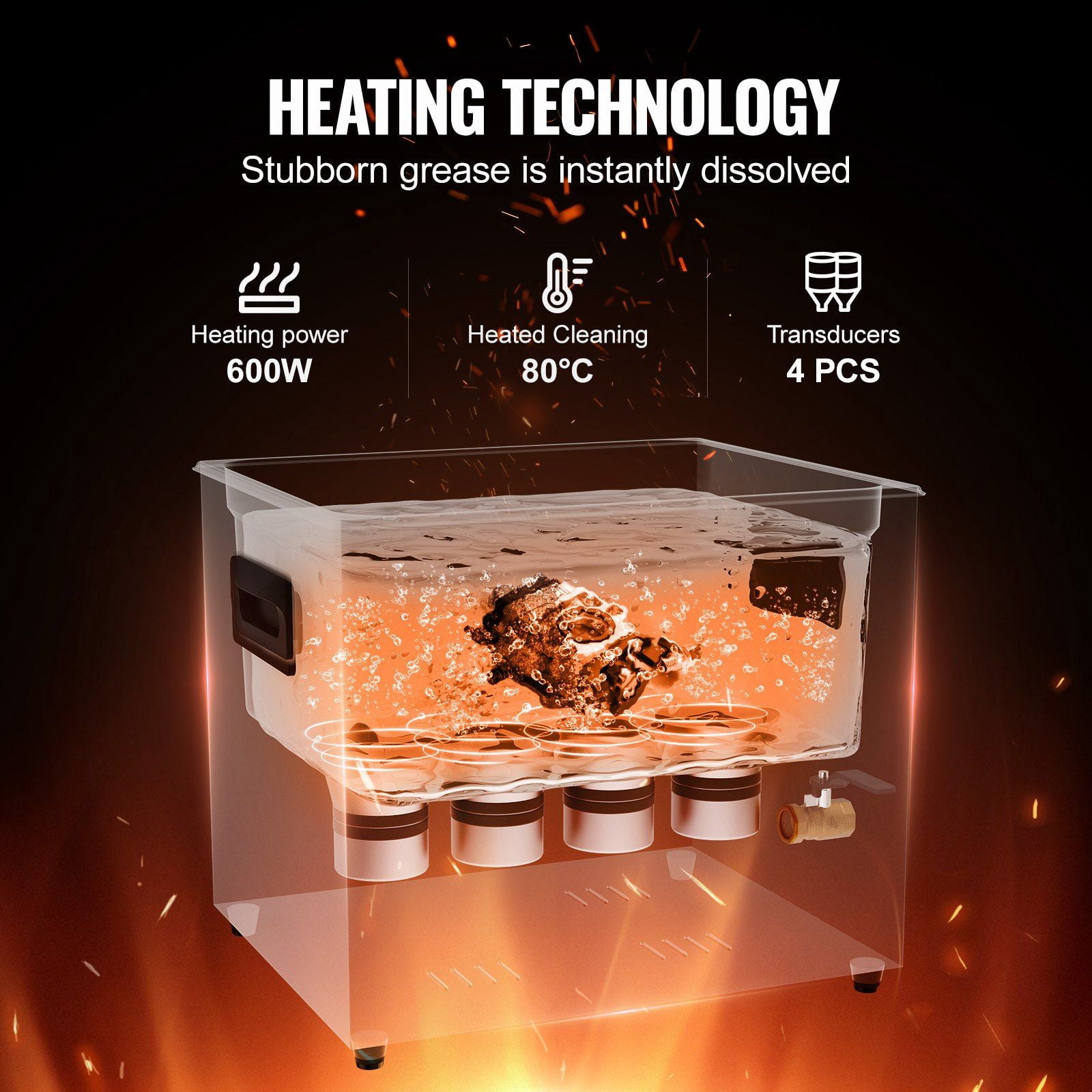 10L Ultrasonic Cleaner, 240W Digital Cleaning Machine with Gentle Mode & Upgraded Degassing, 40kHz Industrial Ultrasound Cleaner with Heater & Timer for Jewelry, Tools, Retainers & More