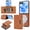 Brown, variant on Designed for Samsung Galaxy Z Flip8 Wallet Case,2-in-1 Magnetic Detachable Card Holder,Compatible with Mag-safe,With Kickstand,PU Leather Anti-Scratch Shockproof Rugged Phone Case,Rosegold