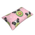 thumbnail image 3 of Bingfone Panda Avocado Standard Size Pillowcase, Long Staple Pure Cotton Envelope Closure Pillow Cover,16"X24", 3 of 9