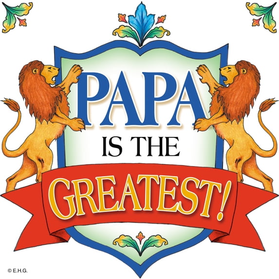 "Papa Is The Greatest" Decorative Kitchen Tile
