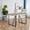 Black + Wood + MDF+Metal, variant on 55 Inch Rectangular Dining Table, Sturdy Black Metal Legs, Minimalist Retro Style, Kitchen & Dining Room Furniture, Seats 4 to 6 People, White