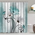 thumbnail image 2 of Onalasyc 5Pcs Teal Daisy Shower Curtain Set, Wall Painting Bathroom Sets with Shower Curtain and Rugs, Daisy Bathroom Wall Art Decor Painting Shower Curtains Sets with Rugs, 2 of 4