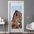 thumbnail image 3 of Farm Donkeys Window Privacy Film, Farmhouse Barn Funny Animals Butterfly Static Cling UV Sun Blocking Tint Film Heat Control Windows Films for Bedroom Bathroom, Window Stickers 35.4"x78.7", 3 of 8