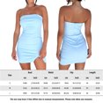 thumbnail image 2 of Vestido Tubo Superior Vestido ajustado para mujer Mini vestido sexy asimétrico Slim Fit Traje de fiesta sin espalda Cgtredaw Azul Claro S para Mujer, 2 of 6