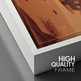 thumbnail image 4 of PixonSign Framed Canvas Print Wall Art Texas Country Saguaro Cactus Desert Nature Wilderness Illustrations Decorative Bohemian Rustic Mid-Century Modern Desert Landscape - 24"x36" White, 4 of 5