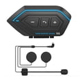 thumbnail image 1 of Soidarity Casco compatible con Bluetooth para motocicleta, auriculares inalámbricos con reducción de ruido, auriculares impermeables, Ciclismo Micrófono de tubo duro negro, 1 of 6