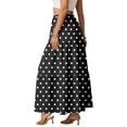 thumbnail image 4 of Women Polka Dot Maxi Skirt Elegant Bodycon A Line Flare Long Skirts Cute Dots Print Flowy Maxi Satin Skirt Vintage Streetwear, 4 of 6