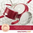 thumbnail image 5 of Rachael Ray Create Delicious Aluminum Nonstick Covered Deep Frying Pan, 9.5-Inch, Red Shimmer, 5 of 7