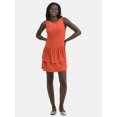 thumbnail image 2 of Time and Tru Women's Ruffle Knit Mini Dress, XS-XXXL, 2 of 5