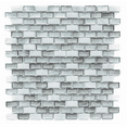 thumbnail image 2 of The Tile Life Victory Arctic 0.75" x 1.13" Brick Glass Mosaic Wall Tile - 4x4 Sample, 2 of 3
