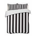 thumbnail image 2 of Simple Black White Stripes Twin Size Down Alternative Comforter, Lightweight Comforter Quilt Bedding Set with Pillow Shams Modern Stripes All Seasons Bed Comforter Duvet Insert 68"x86", 2 of 7