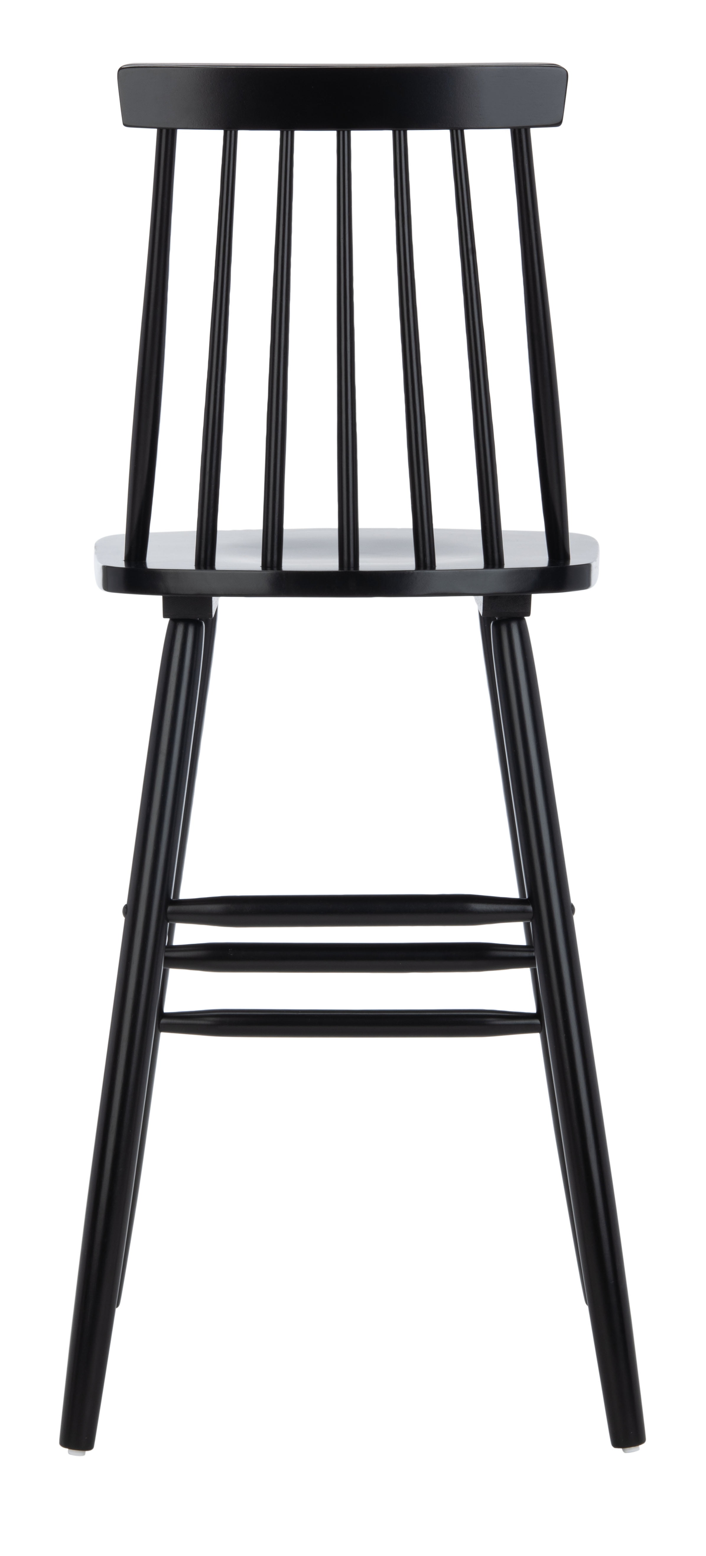 SAFAVIEH Beaufort Solid Spindle Back Bar Stool with Footrest, Black