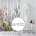 thumbnail image 6 of Wildflowers Shower Curtain Sets,Green Plants Flowers Bathroom Curtains,Modern Minimalist Art Bath Curtain,Waterproof Fabric with 12 Hooks 72x72 Inches, 6 of 6