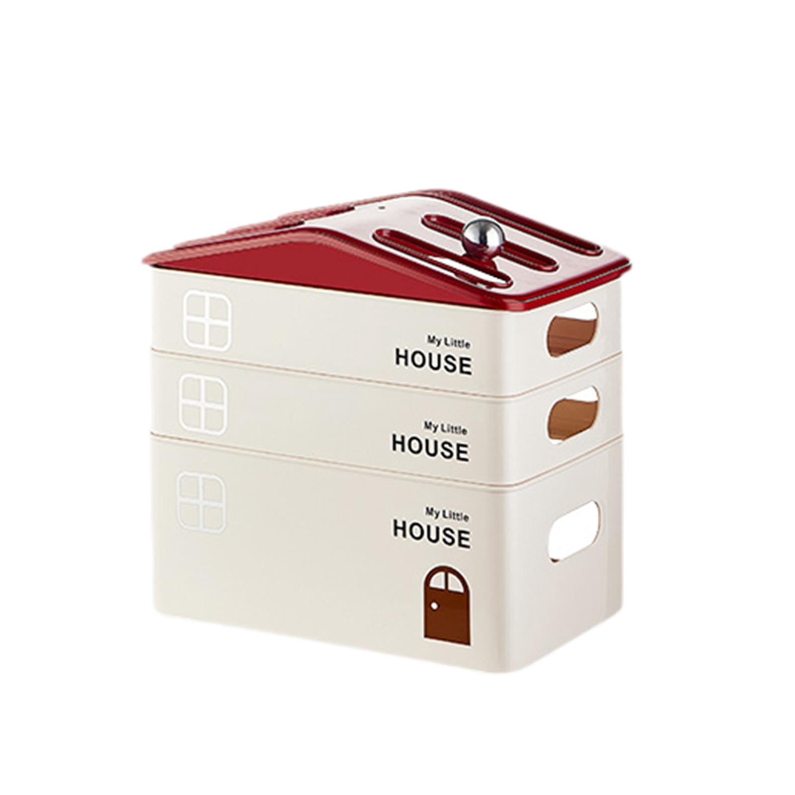 Fiocias Durable Router Storage Box Cord Organizer Cable Management Rack Modern Dustproof Three Layer