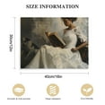 thumbnail image 2 of JEUXUS  Vintage Female Portrait Reading A Book Poster, Famous  Canvas Wall Art, Antique African American Wall Art, Retro Black Girl Pictures Wall Decor for Bedroom  16x12in, 2 of 5