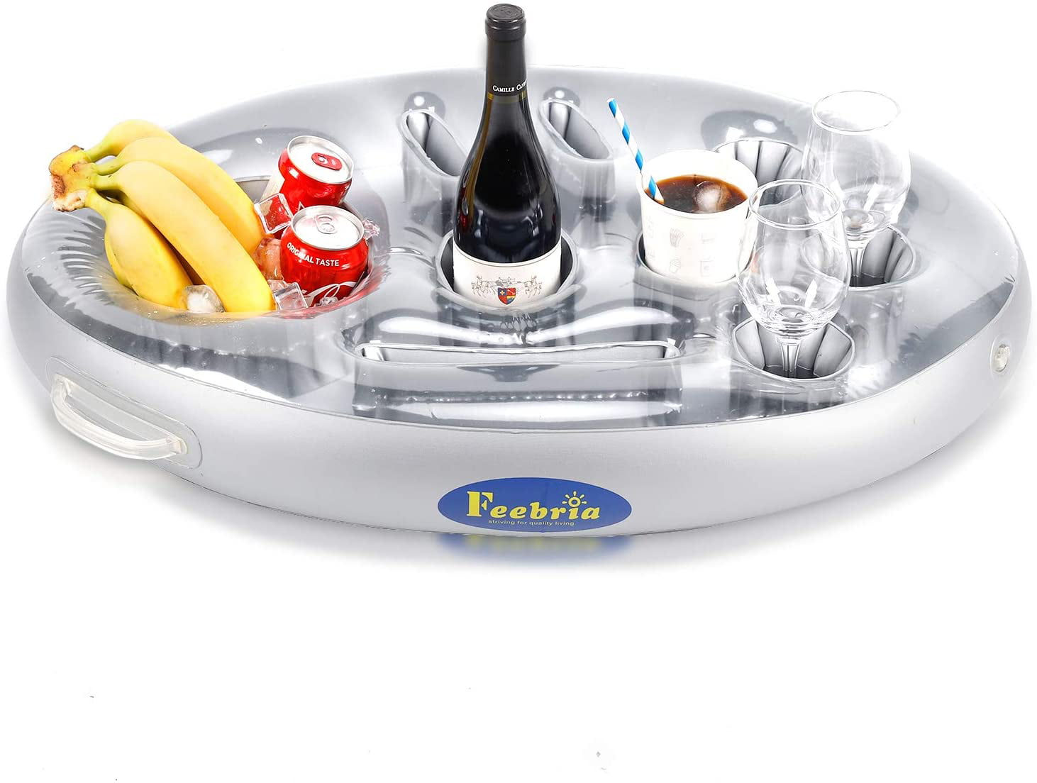 Details about  / FEEBRIA Upgraded Pool Drink Holder Float For Hot Tub,Beach And Party Decor Toys