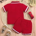 thumbnail image 5 of Toddler Baby Boy Outfits Summer Clothes Set Polo Shirt & Shorts Set, Casual Kids Clothing 12-18 Months, 5 of 5