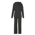 thumbnail image 5 of Women's Lounge Sets 2 Piece Tracksuits Long Sleeve Crewneck Shirt Drawstring Sweatpant Fall Outfits Jogging Sets (M, Black), 5 of 6