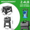 thumbnail image 3 of Biiend 9 Inch Folding Step Stool, Non-Slip Plastic Stool with Handle, 300 lb Capacity, Compact Portable Step for Kitchen Bathroom Bedroom, 3 of 7