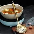 thumbnail image 3 of ReaNea Gold Kitchen Skimmer Spoon, Stainless Steel Metal Cooking Strainer, Slotted Spoons for Cooking, 3 of 8