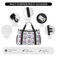 thumbnail image 4 of Disketp Violets Flowers Bolsa de Viaje Tipo Duffle, Bolso de Mano para Fin de Semana para Mujer, Bolsa de Gimnasio Ligera para Hombre, Esencial para Viajes, 4 of 7