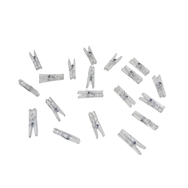 Wosthever 100 Uds. Pinzas para la ropa, Mini Clips transparentes pequeños, soporte para clavijas, aparatos artesanales, Gadget, pantalla de Decoración del hogar 200 piezas