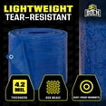thumbnail image 2 of BOEN Multi-Purpose Poly Tarp, 5 ft x 7 ft, 4.2 Mil Thick, Blue, 2 of 8
