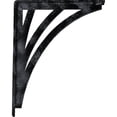 thumbnail image 4 of Ekena Millwork 1 1/2"W x 12"D x 15"H Nevio Wrought Iron Bracket, (Single center brace), Antiqued Pewter, 4 of 7