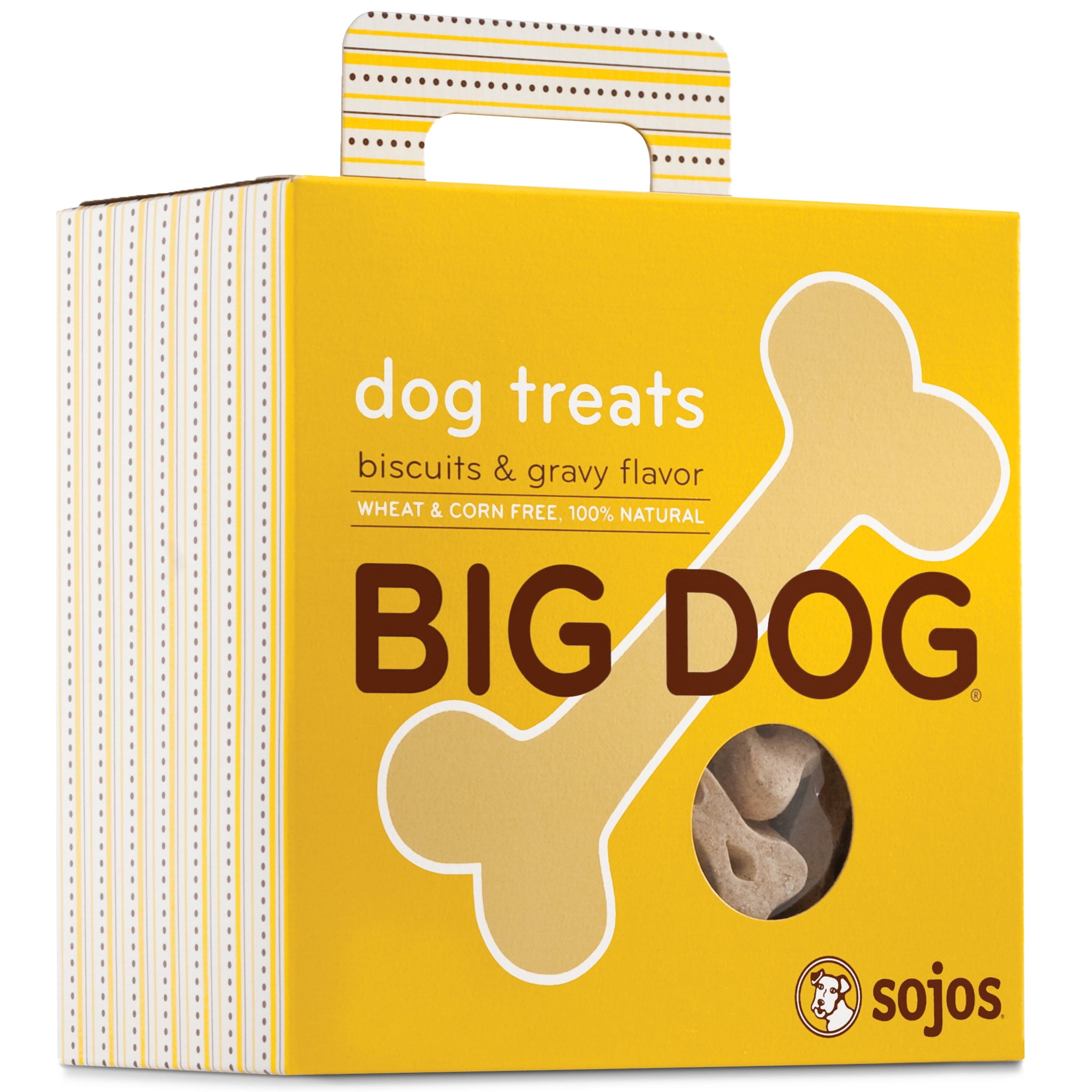 Sojos Big Dog Crunchy Natural Dog Treats, Biscuits & Gravy, 12Ounce