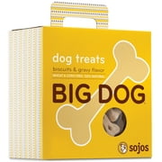 Angle View: Sojos Big Dog Crunchy Natural Dog Treats, Biscuits & Gravy, 12-Ounce Box