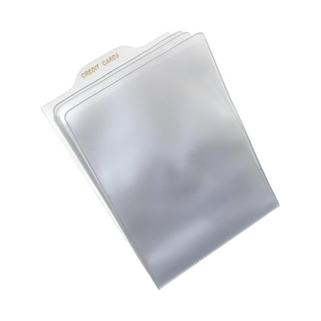 Tab Front Wallet - Size one size Pull Tab Window Inserts for Money Clip & Front Pocket Wallet (Pack of 2), Clear